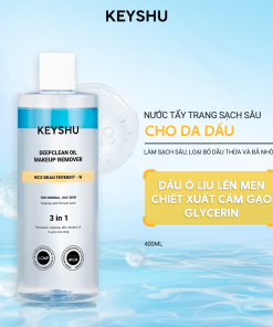 Nước Tẩy Trang Deepclean Oil Makeup Remover KEYSHU Phù Hợp Cho Da Dầu Và Da Thường 400ml