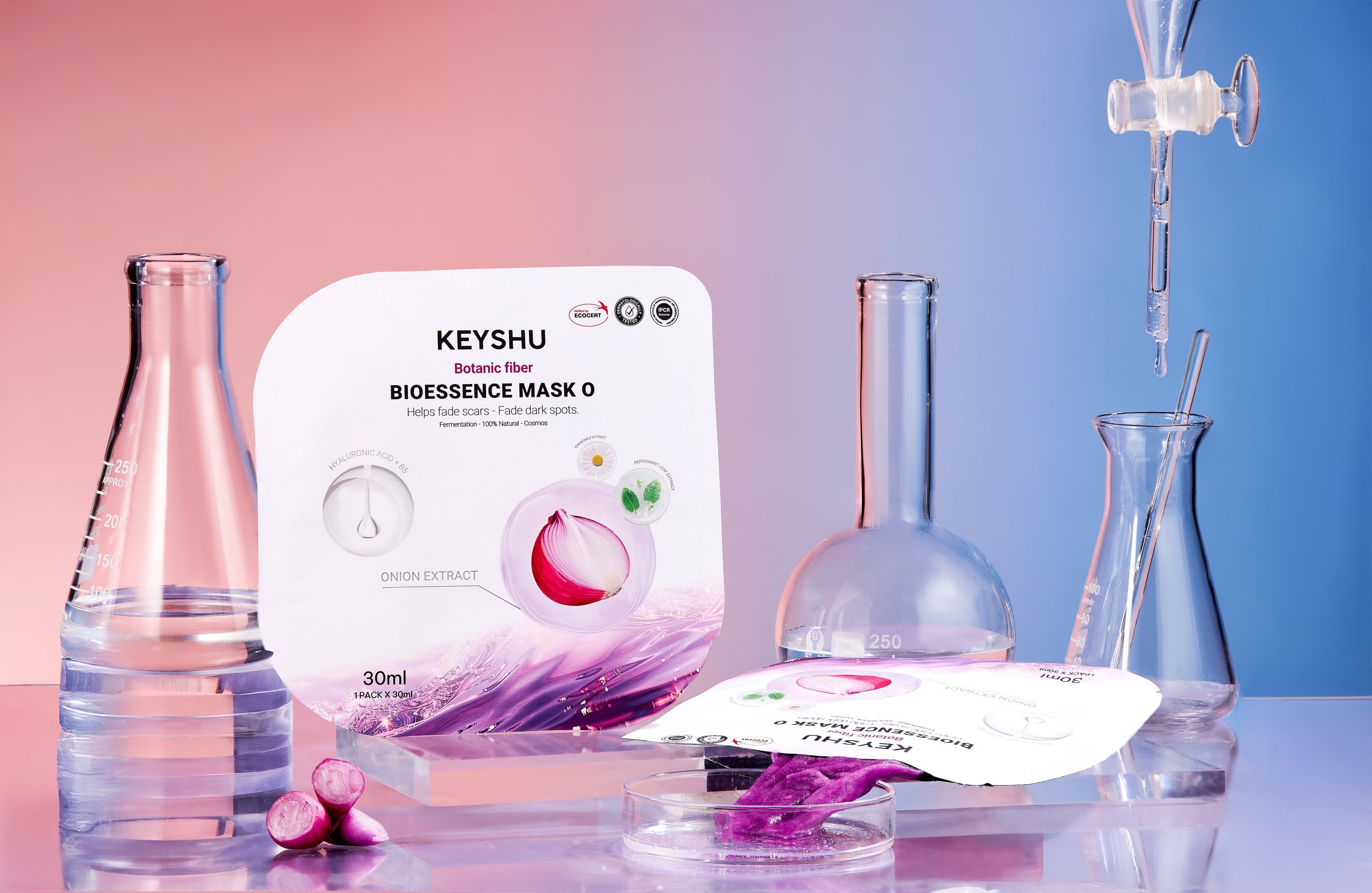 Mask KEYSHU Hành Tím | Dưỡng Ẩm - Làm Dịu - Mờ Sẹo & Thâm | 10 Miếng x 30ML - Ảnh 4