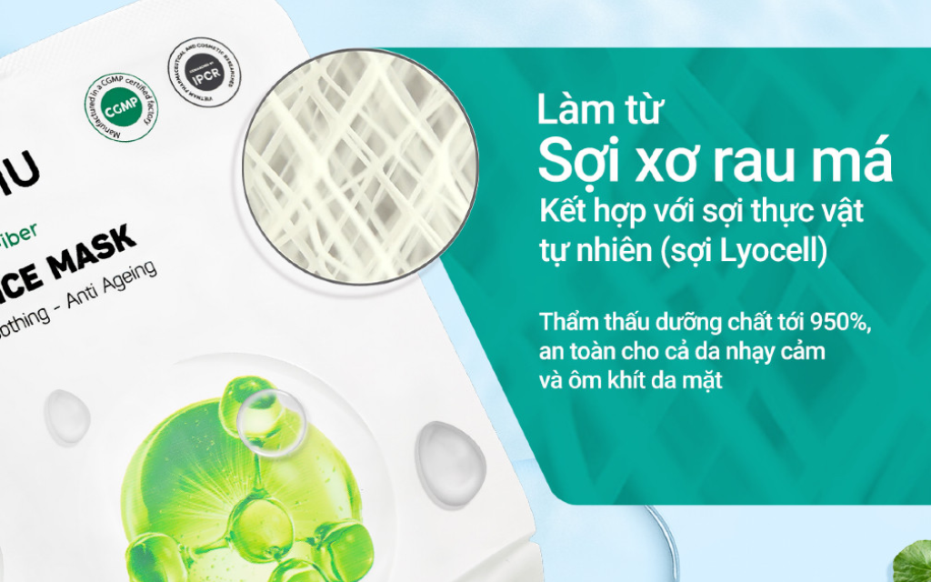 mặt nạ bột rau má keyshu