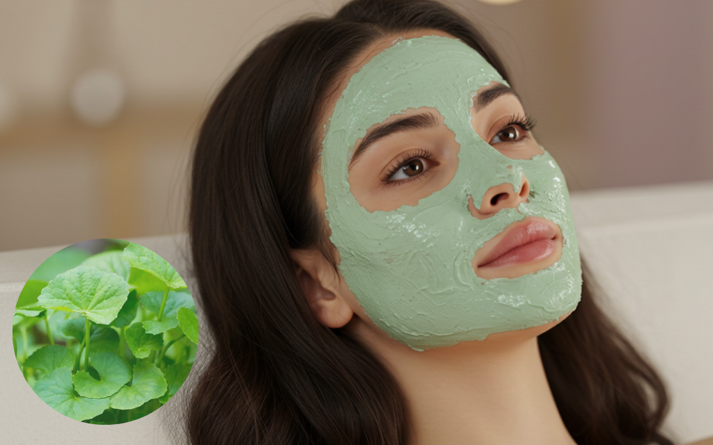 cách đắp mặt nạ bột rau má