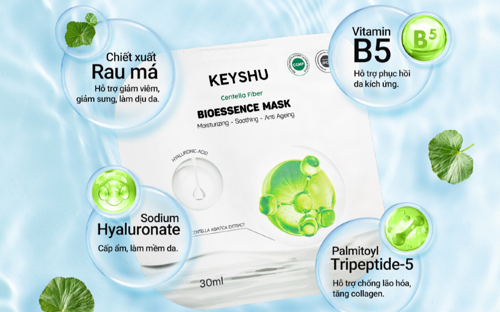 mặt nạ từ rau má keyshu