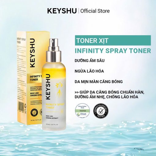 [KEYSHU] INFINITY SPRAY TONER - CẤP ẨM SÂU, HỖ TRỢ MỜ THÂM (TONER KHOÁ ẨM)