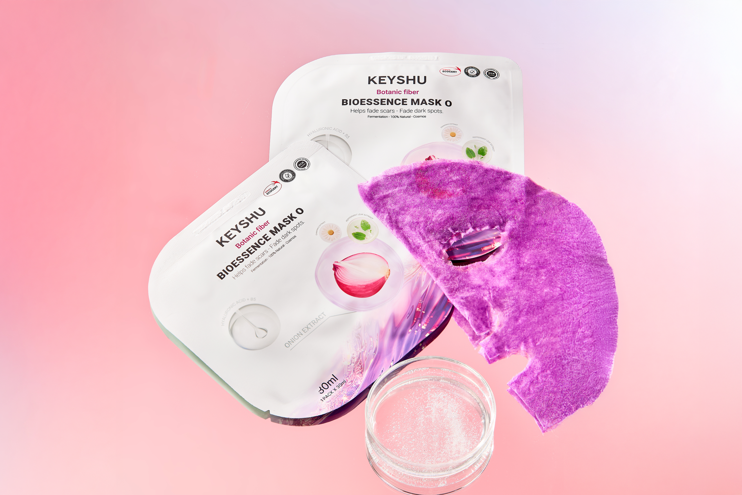 Mask KEYSHU Hành Tím | Dưỡng Ẩm - Làm Dịu - Mờ Sẹo & Thâm | 10 Miếng x 30ML - Ảnh 2