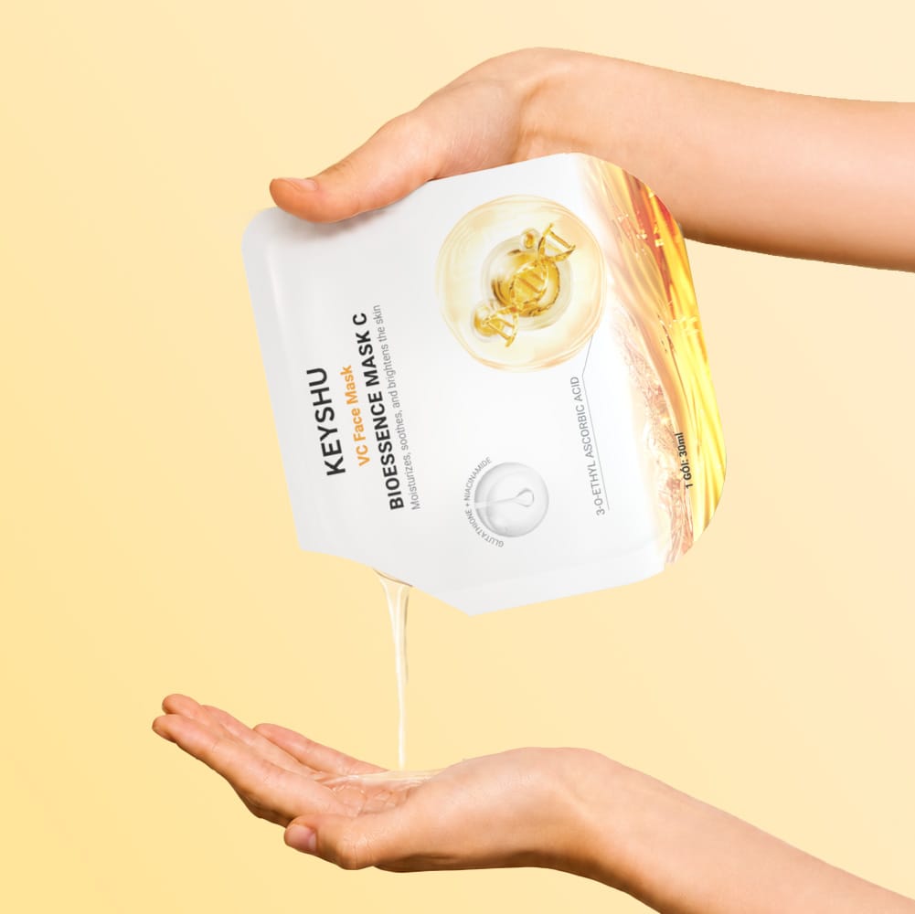Bioessence Mask C - Mặt Nạ Vitamin C| Dưỡng Ẩm, Làm Dịu, Làm Sáng | 10 Miếng x 30ML - Ảnh 2