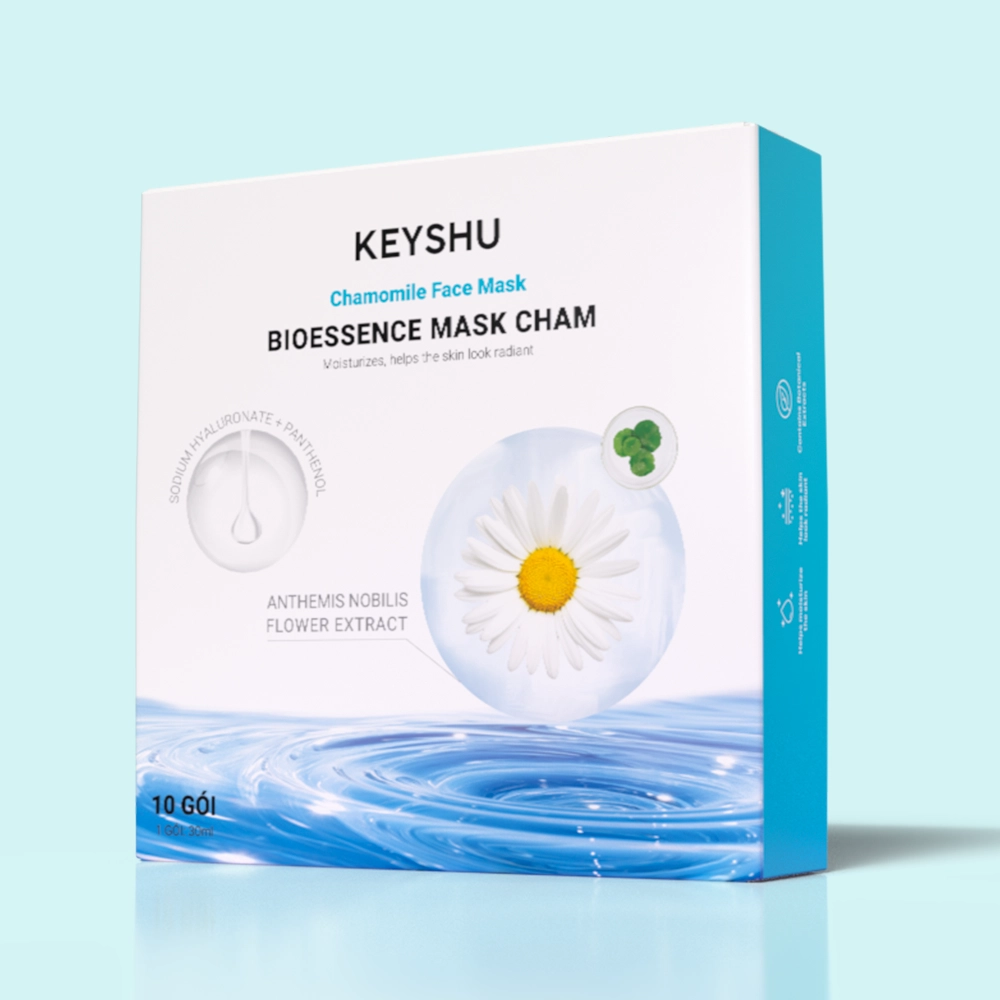 Bioessence Mask Cham - Mặt Nạ Hoa Cúc La Mã| Dưỡng Ẩm, Làm Dịu Da, Hỗ Trợ Phục Hồi Cho Da Nhạy Cảm | 10 Miếng x 30ML