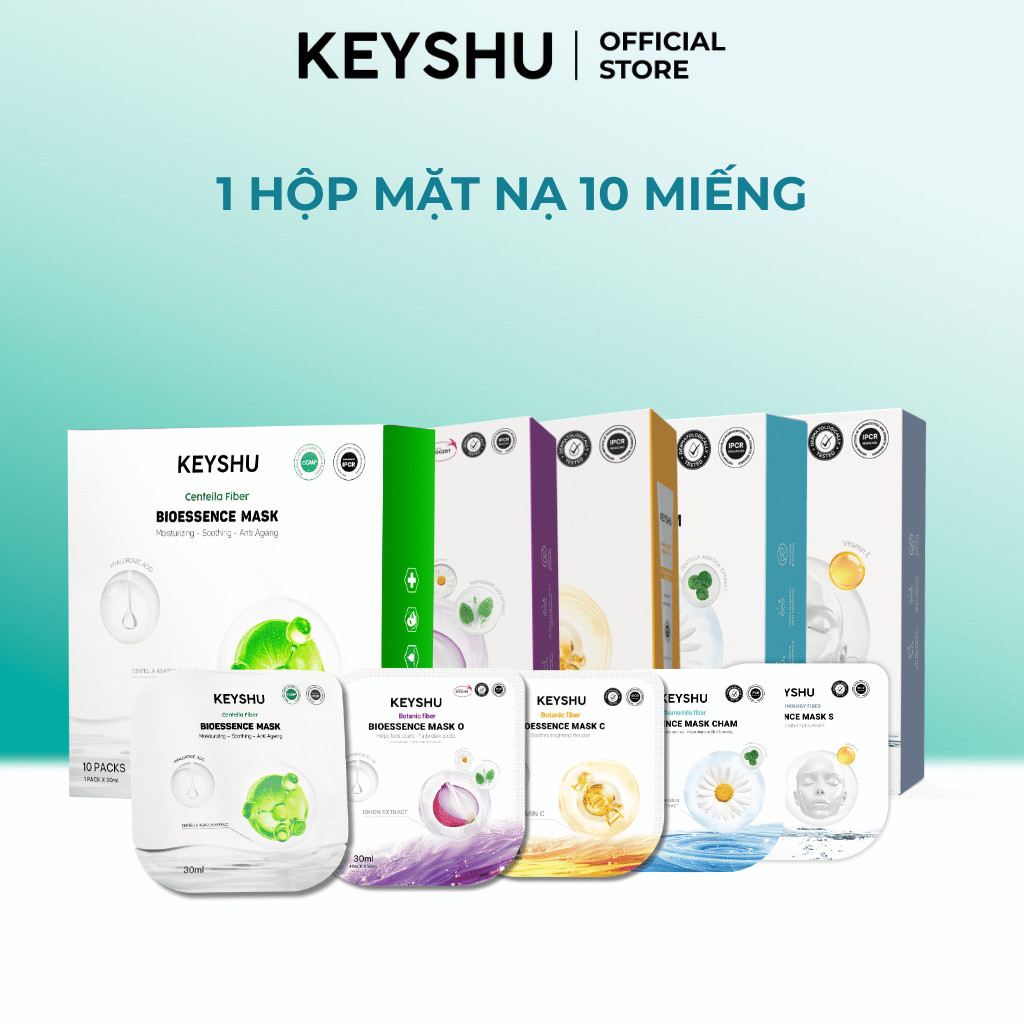 Hộp Mặt Nạ Mix 10 Miếng 30ML Dưỡng Ẩm, Làm Mềm Da, Hỗ Trợ Ngăn Ngừa Lão Hóa