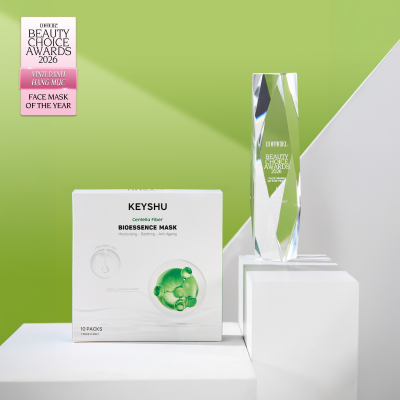 Mặt nạ Sợi xơ Rau má Keyshu chiến thắng hạng mục Mặt nạ của năm tại L’OFFICIEL Beauty Choice Awards 2026